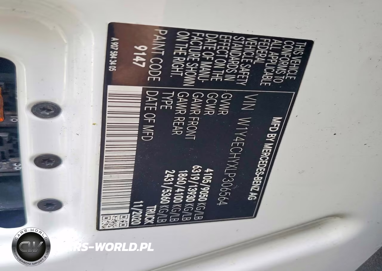 2020 Mercedes-Benz Sprinter 2500 VIN:W1Y4ECHYXLP306564 - 13