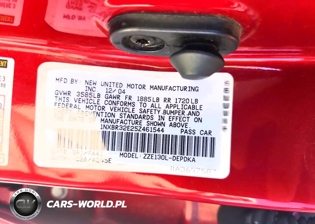 2005 Toyota Corolla Ce VIN:1NXBR32E25Z461544 - 12
