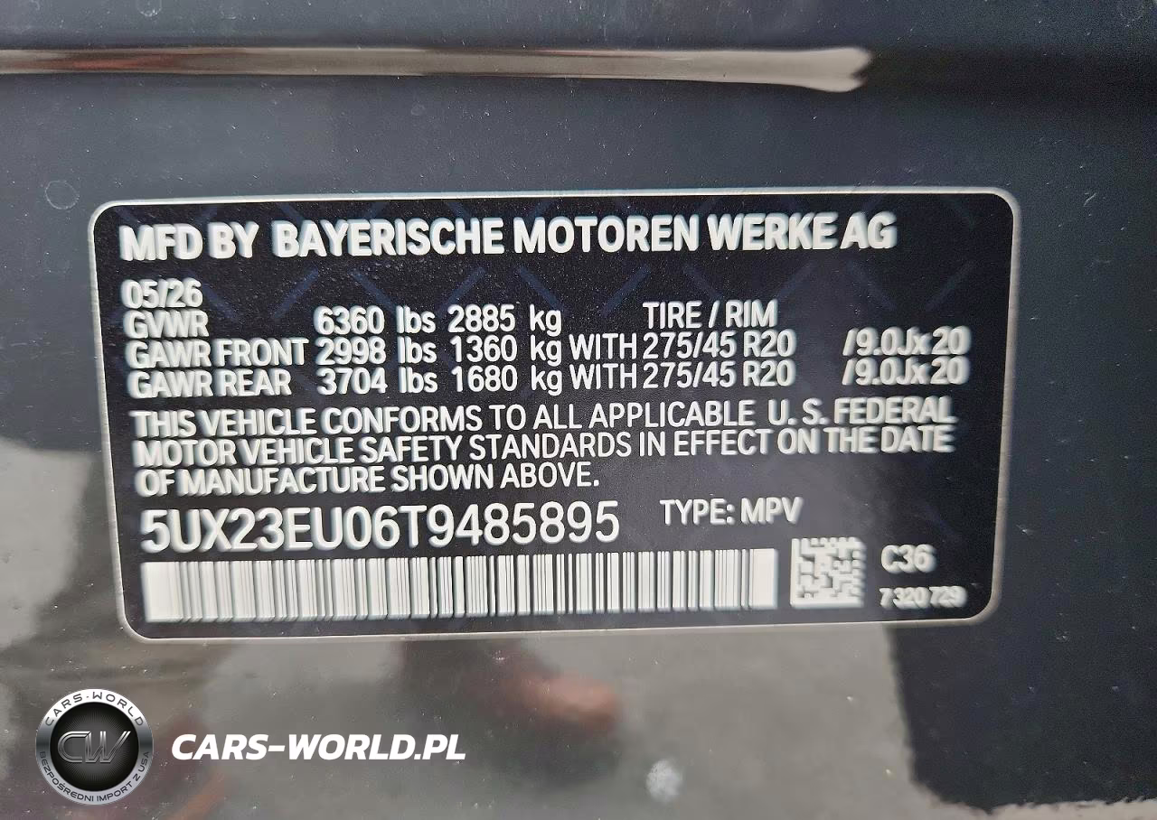 2026 BMW X5 xDrive40I VIN:5UX23EU06T9485895 - 14