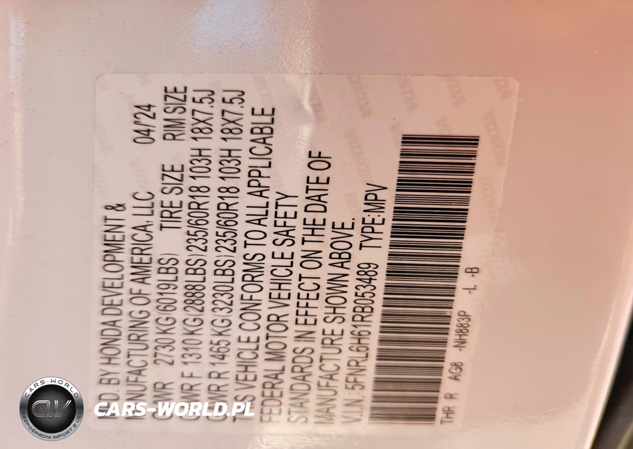 2024 Honda Odyssey Exl VIN:5FNRL6H61RB053489 - 14