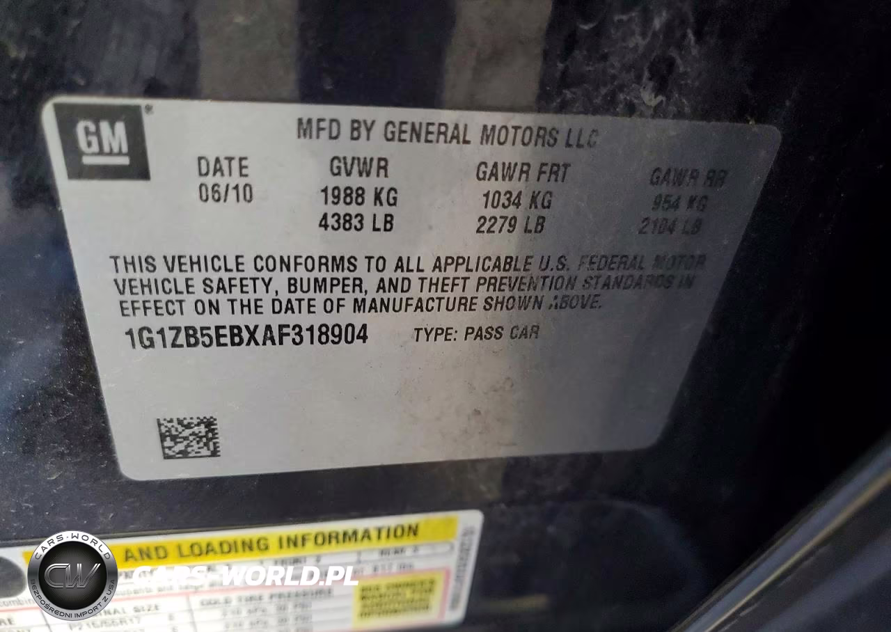 2010 Chevrolet Malibu Ls VIN:1G1ZB5EBXAF318904 - 12