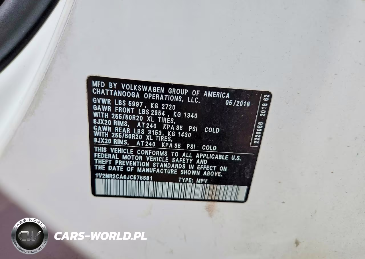 2018 Volkswagen Atlas Sel Premium VIN:1V2NR2CA0JC575581 - 13