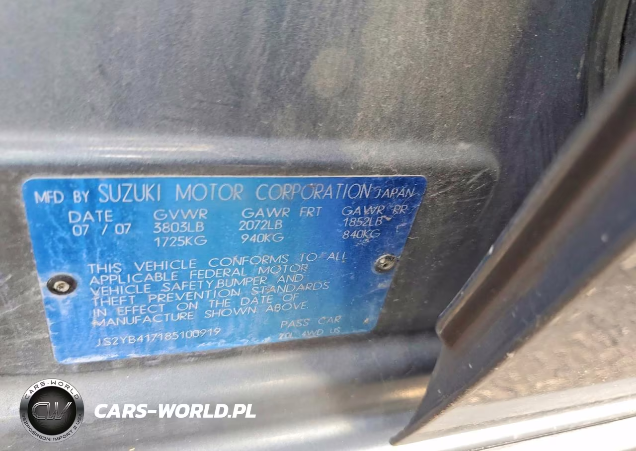 2008 Suzuki Sx4 Touring VIN:JS2YB417185100919 - 12