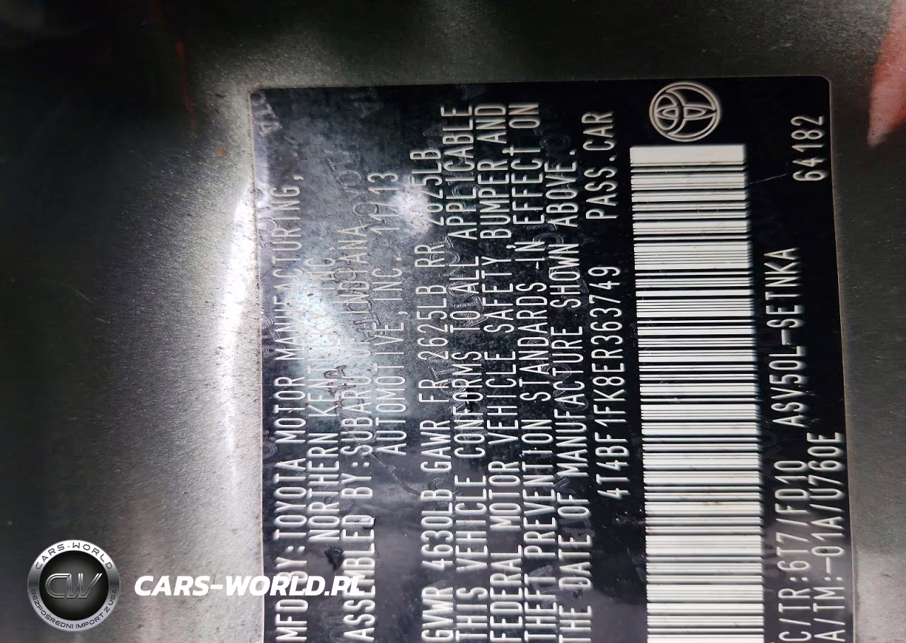 2014 Toyota Camry Le VIN:4T4BF1FK8ER363749 - 12