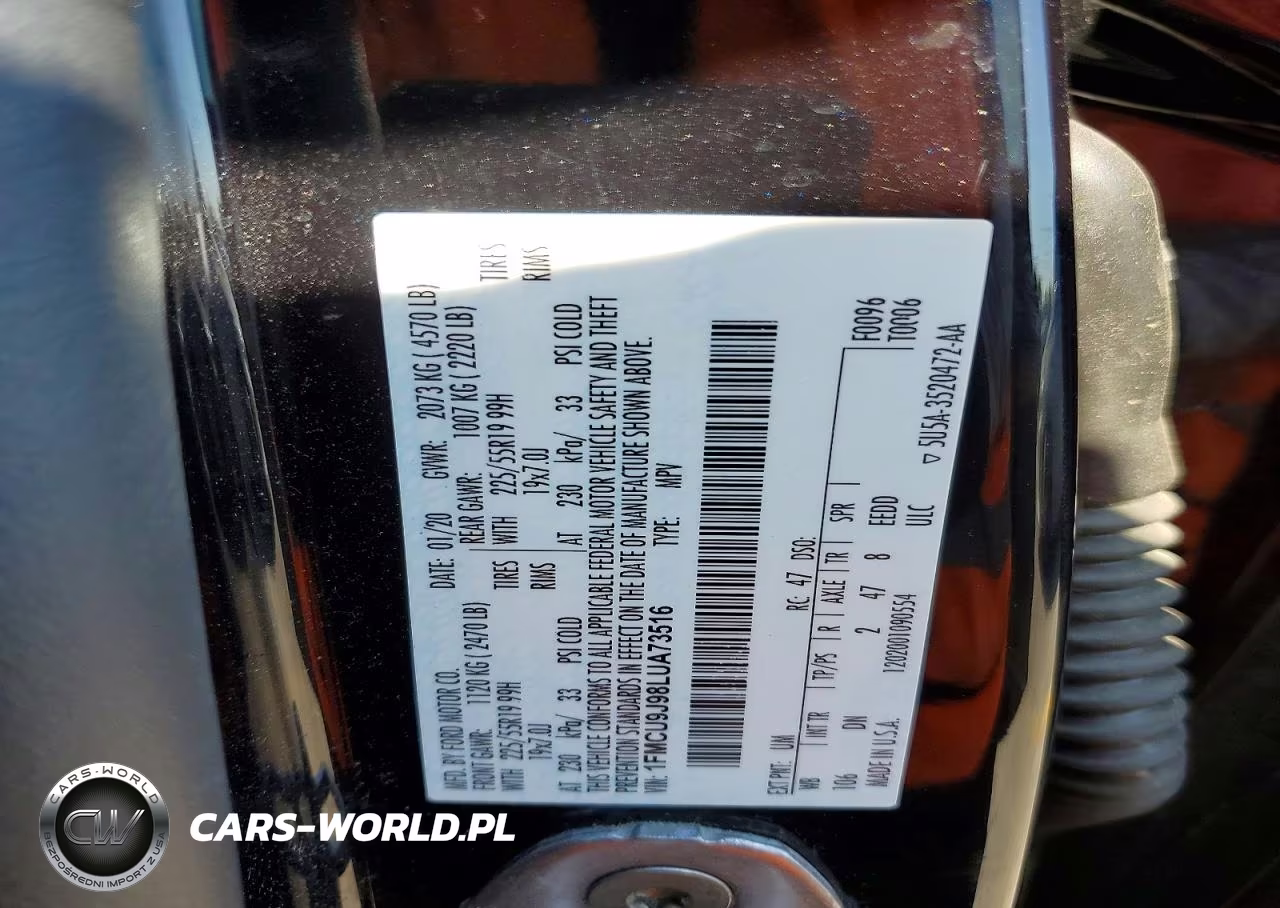 2020 Ford Escape Titanium VIN:1FMCU9J98LUA73516 - 13