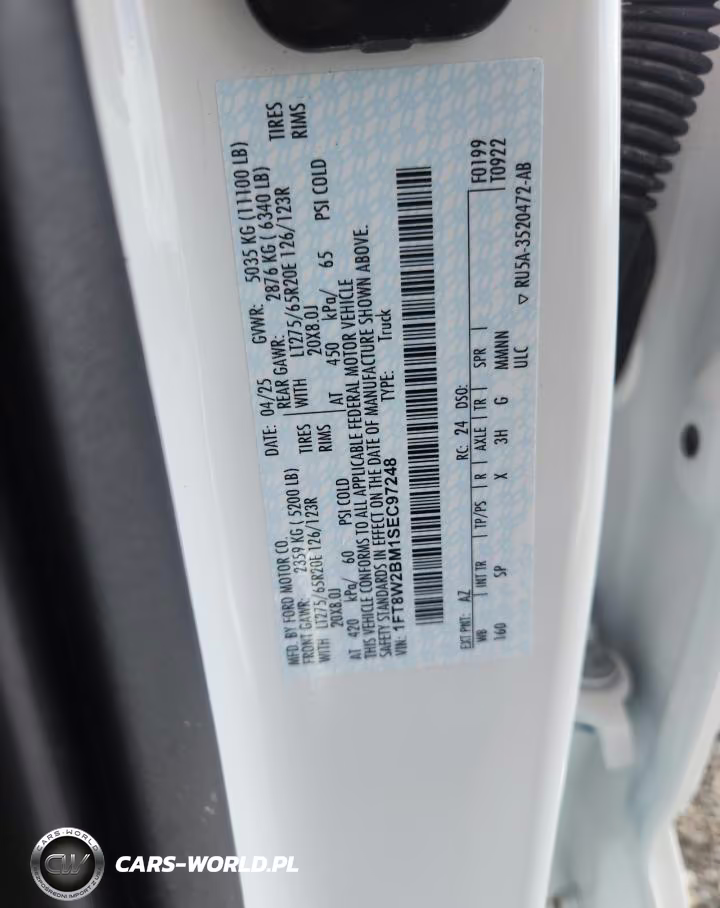 2025 Ford F250 Super Duty VIN:1FT8W2BM1SEC97248 - 12