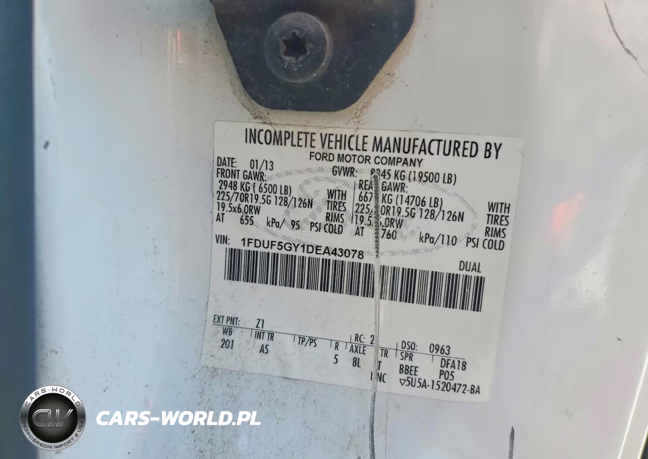 2013 Ford F550 Super Duty VIN:1FDUF5GY1DEA43078 - 12