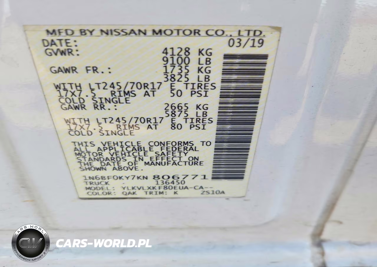 2019 Nissan Nv 2500 Delivery Van VIN:1N6BF0KY7KN806771 - 13