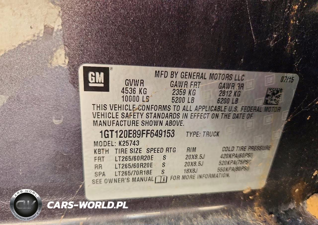 GMC SIERRA K25 VIN:1GT120E89FF649153 - 12