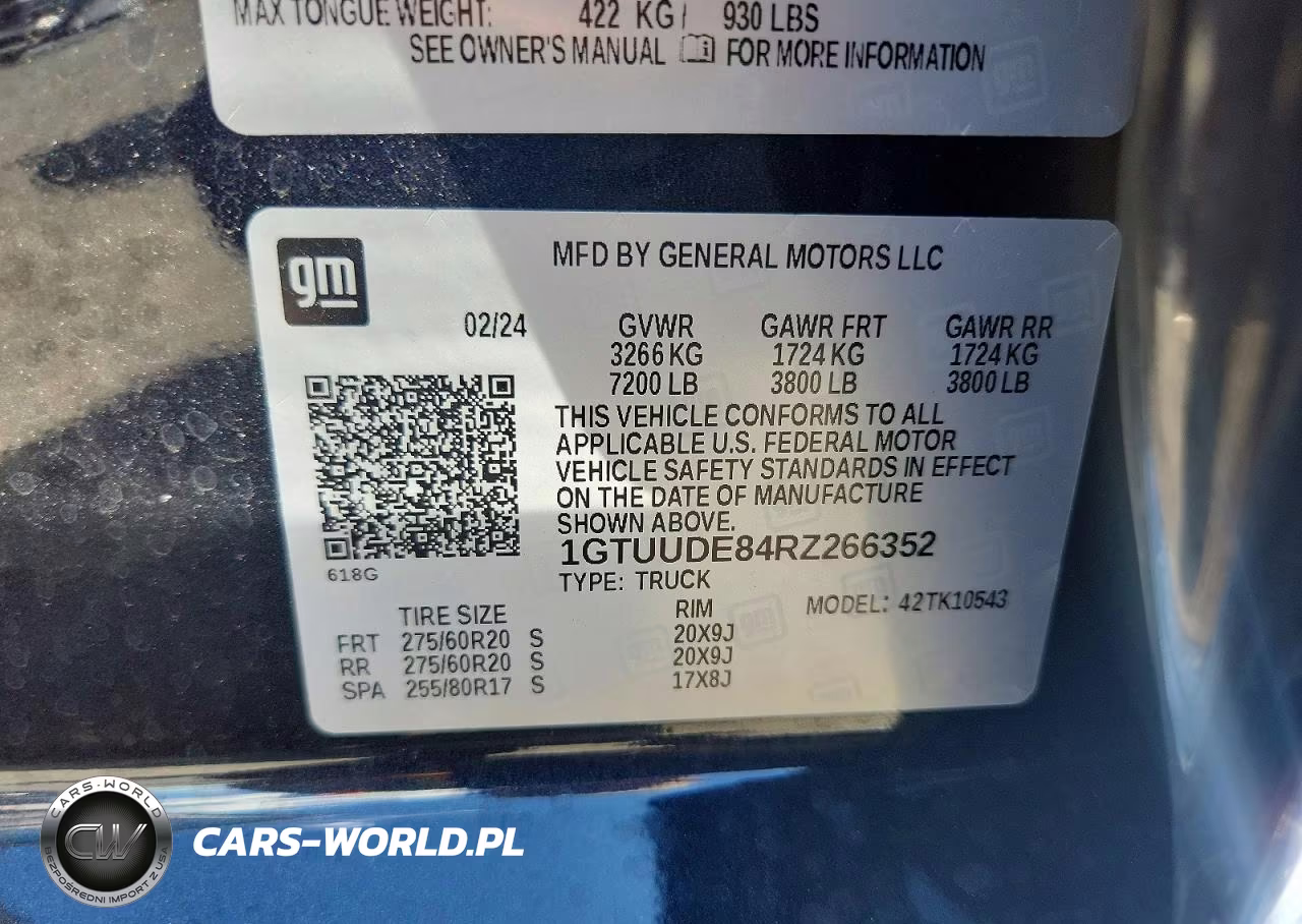 2024 GMC Sierra K1500 Slt VIN:1GTUUDE84RZ266352 - 12