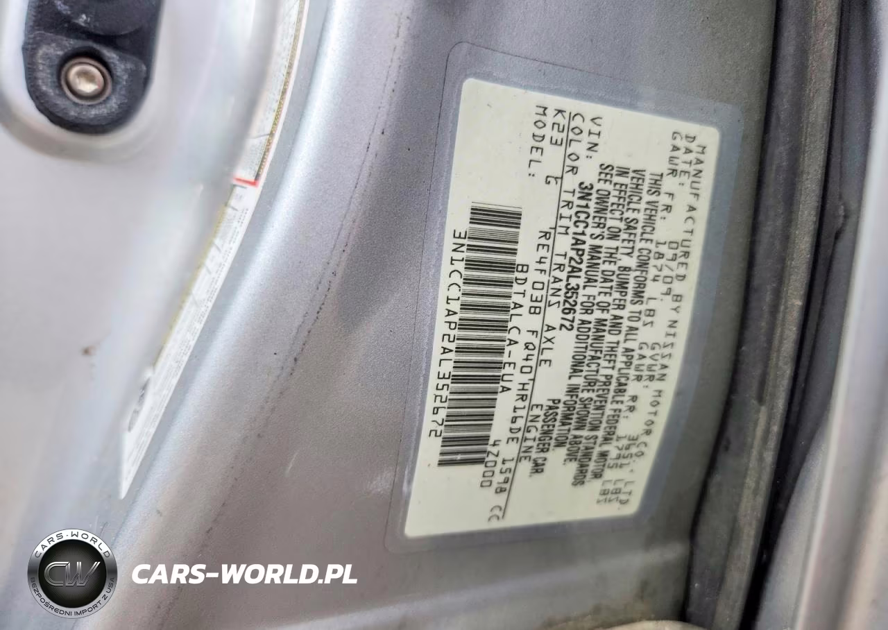2010 Nissan Versa 1.6 Base VIN:3N1CC1AP2AL352672 - 13