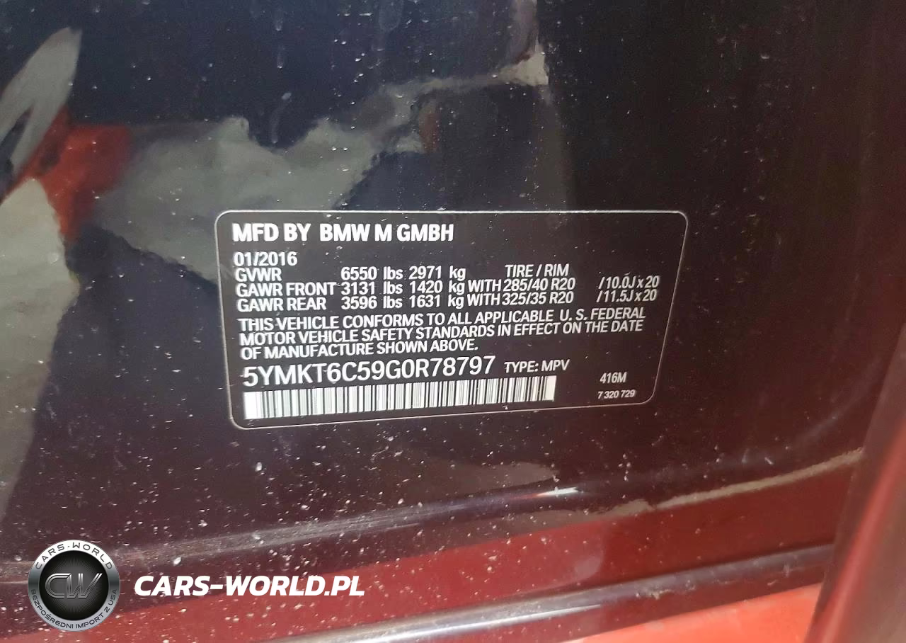 2016 BMW X5 M VIN:5YMKT6C59G0R78797 - 13