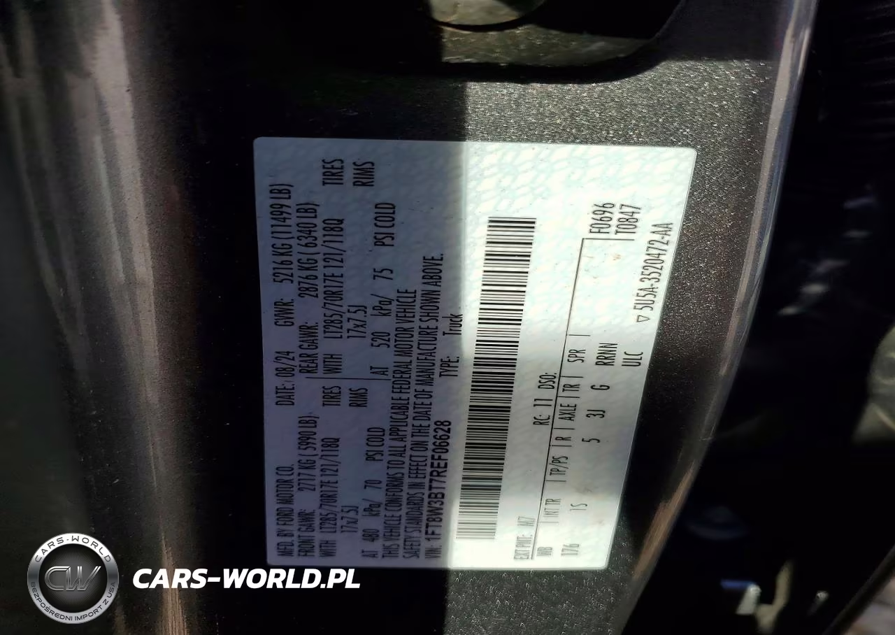 2024 Ford F350 Super Duty VIN:1FT8W3BT7REF06628 - 13