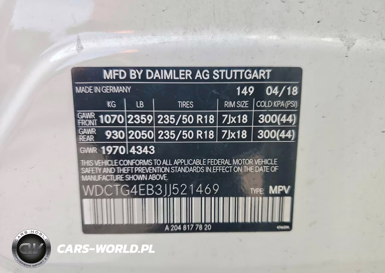 2018 Mercedes-Benz Gla 250 VIN:WDCTG4EB3JJ521469 - 13