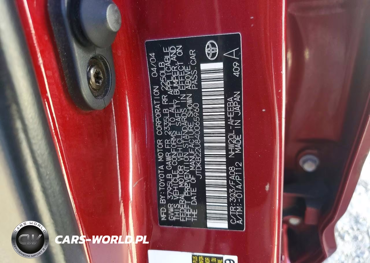 2004 Toyota Prius Base VIN:JTDKB22U840065960 - 12