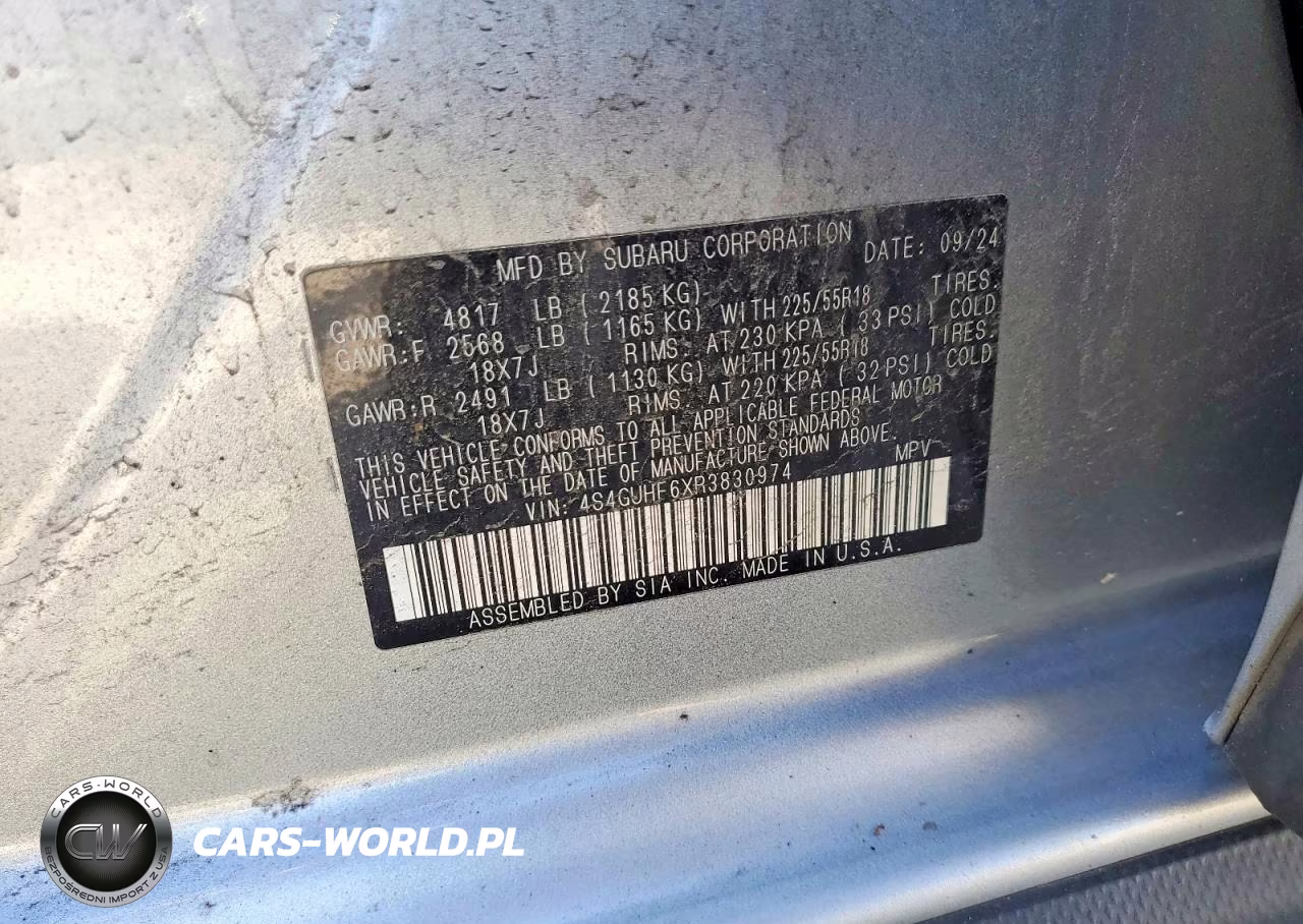 2024 Subaru Crosstrek Sport VIN:4S4GUHF6XR3830974 - 13
