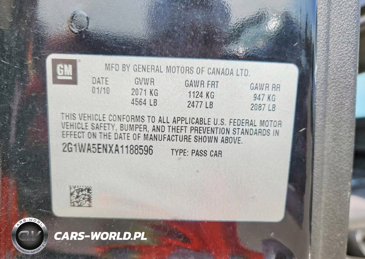 2010 Chevrolet Impala Ls VIN:2G1WA5ENXA1188596 - 12