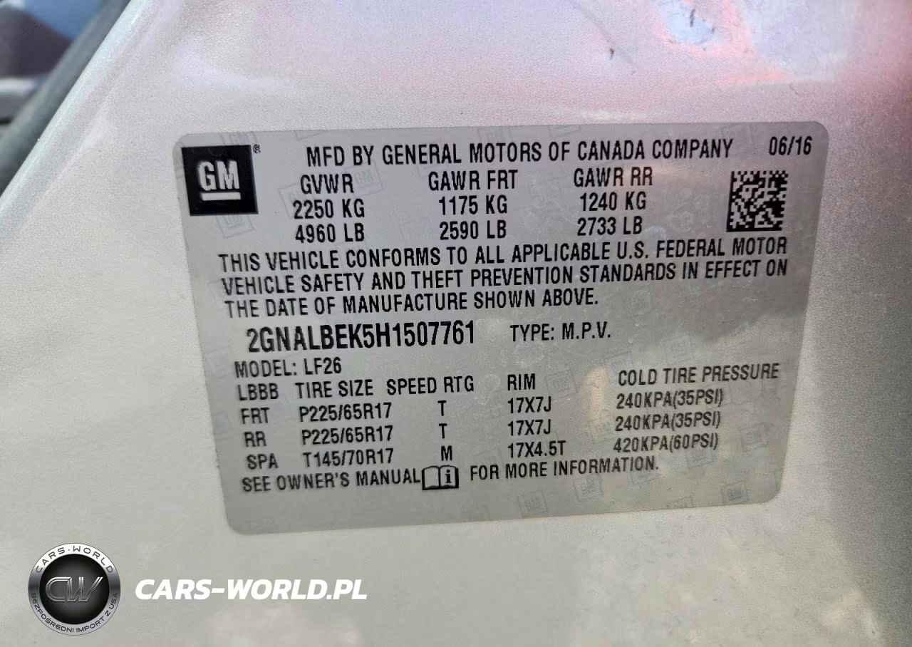 2017 Chevrolet Equinox Ls VIN:2GNALBEK5H1507761 - 13
