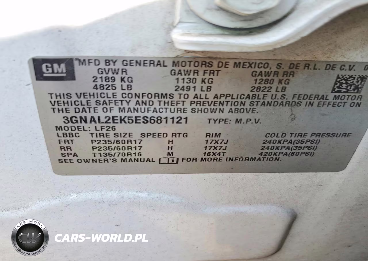 2014 Chevrolet Captiva Ls VIN:3GNAL2EK5ES681121 - 13