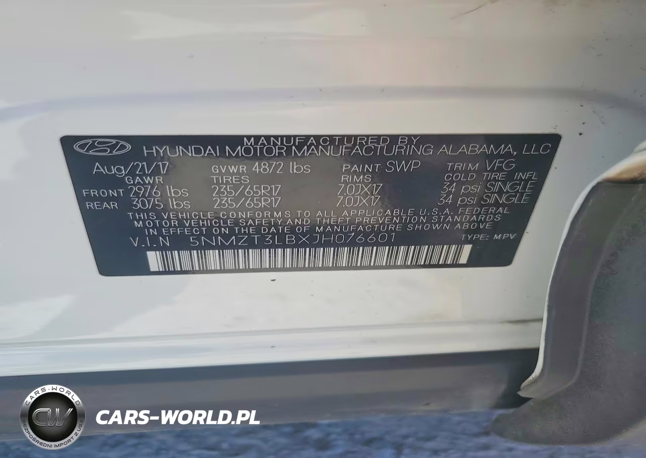 2018 Hyundai Santa Fe Sport 2.4L VIN:5NMZT3LBXJH076601 - 13