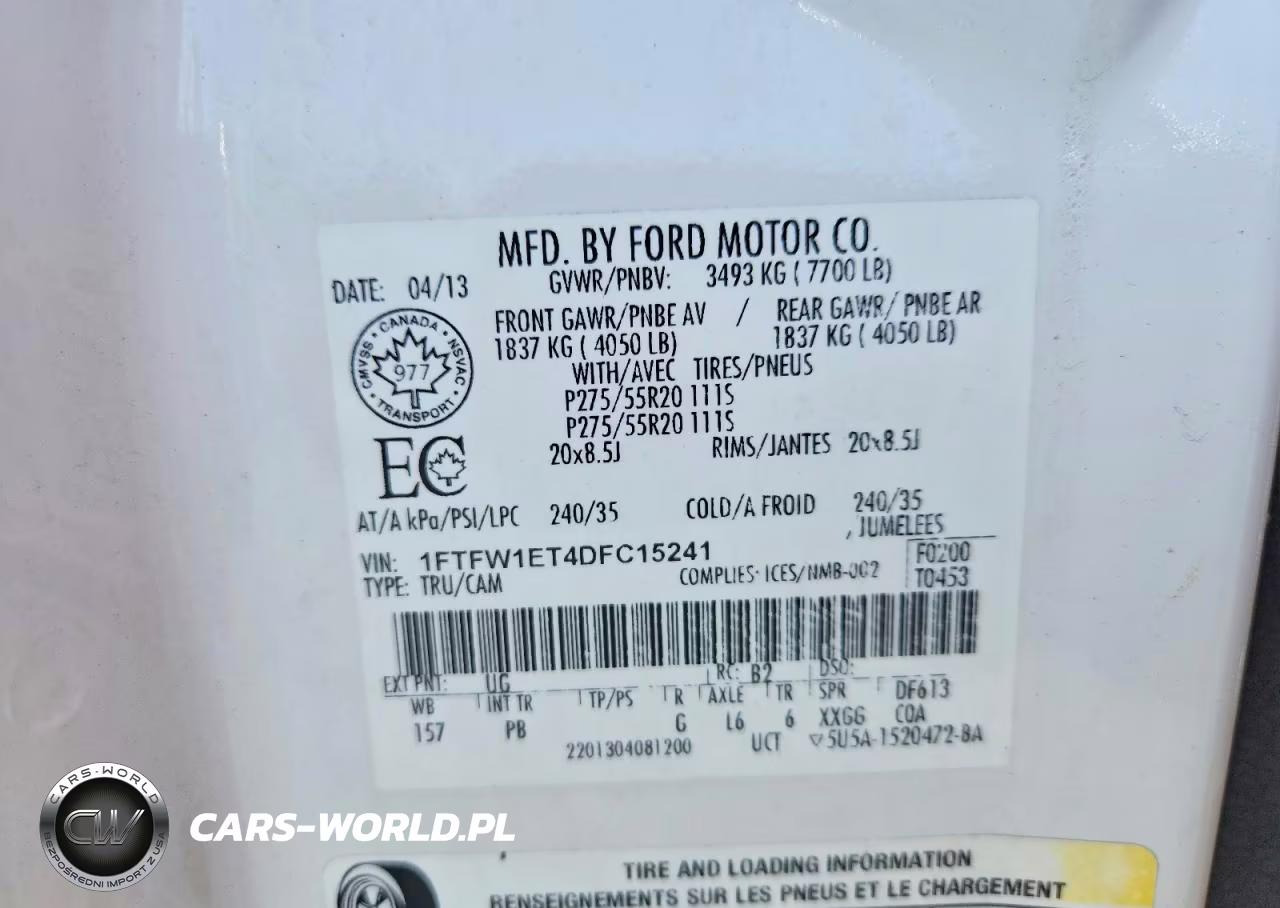 2013 Ford F150 Supercrew VIN:1FTFW1ET4DFC15241 - 12