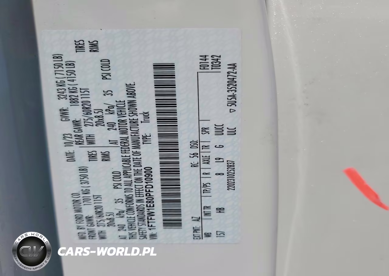 2023 Ford F150 Supercrew VIN:1FTFW1E80PFD10900 - 13
