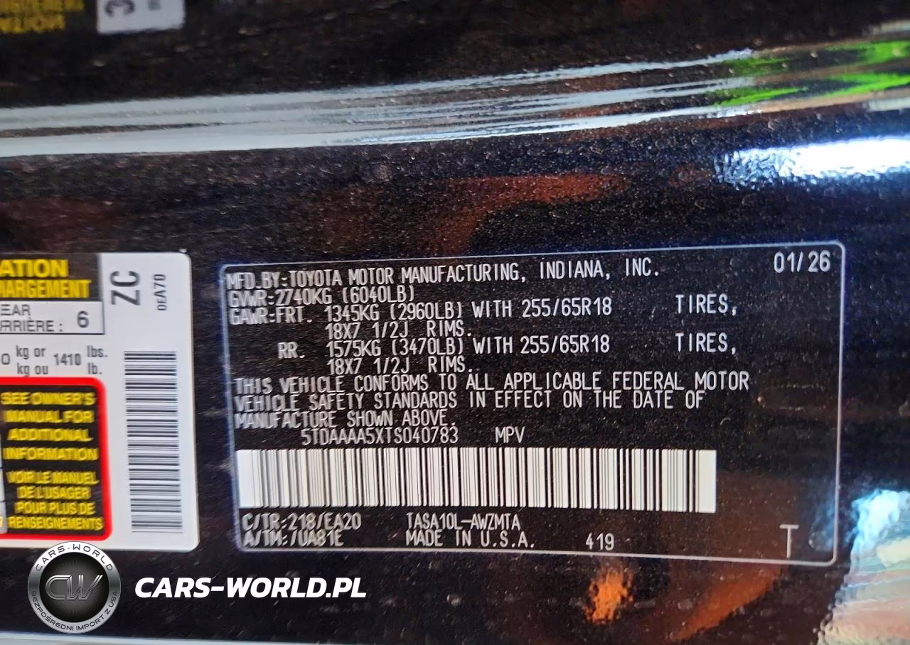 2026 Toyota Grand Highlander Xle VIN:5TDAAAA5XTS040783 - 13