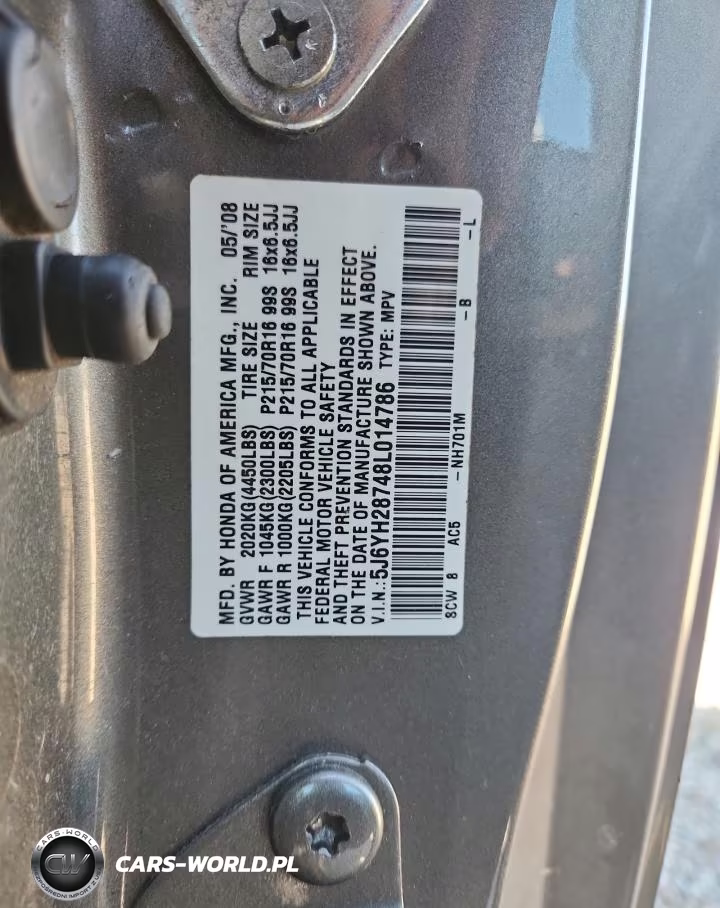 2008 Honda Element Ex VIN:5J6YH28748L014786 - 13