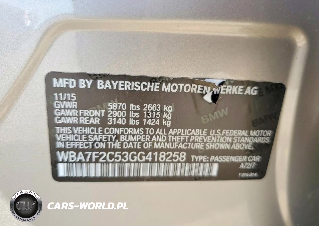 2016 BMW 750 Xi VIN:WBA7F2C53GG418258 - 12