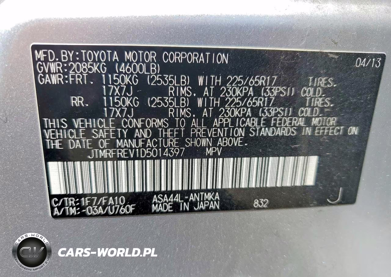 2013 Toyota Rav4 Xle VIN:JTMRFREV1D5014397 - 13