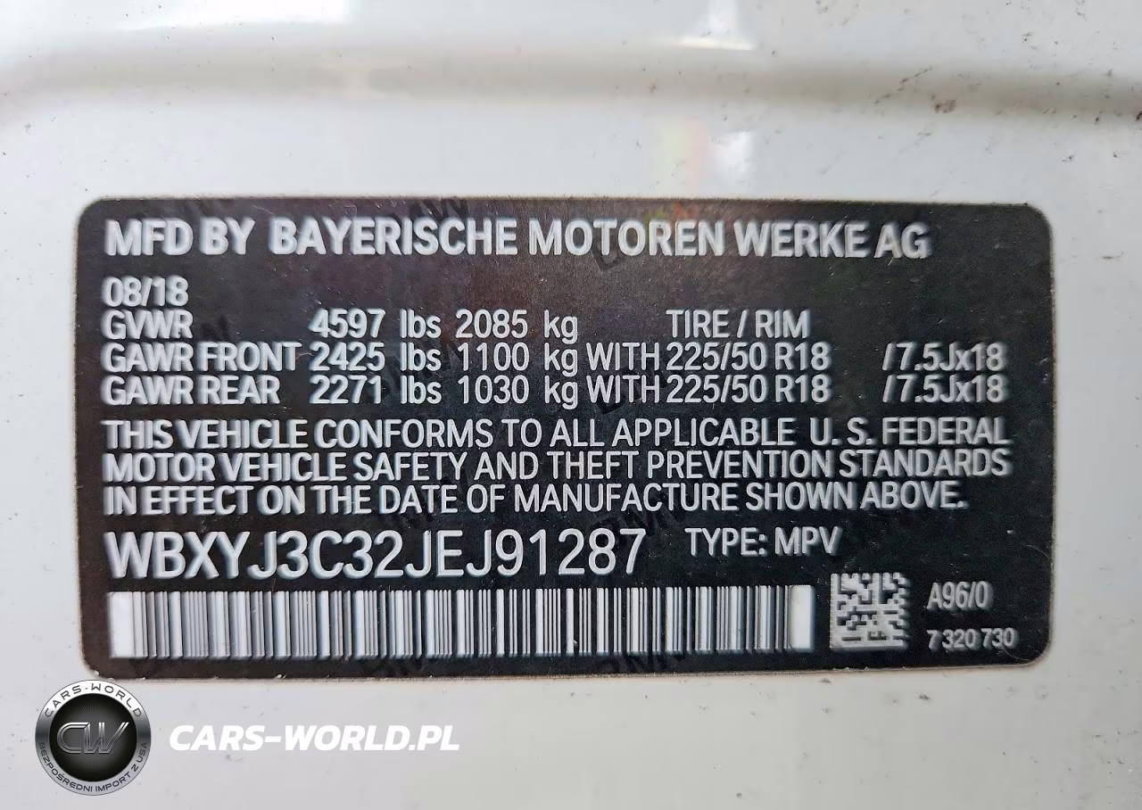 2018 BMW X2 Sdrive28I VIN:WBXYJ3C32JEJ91287 - 14