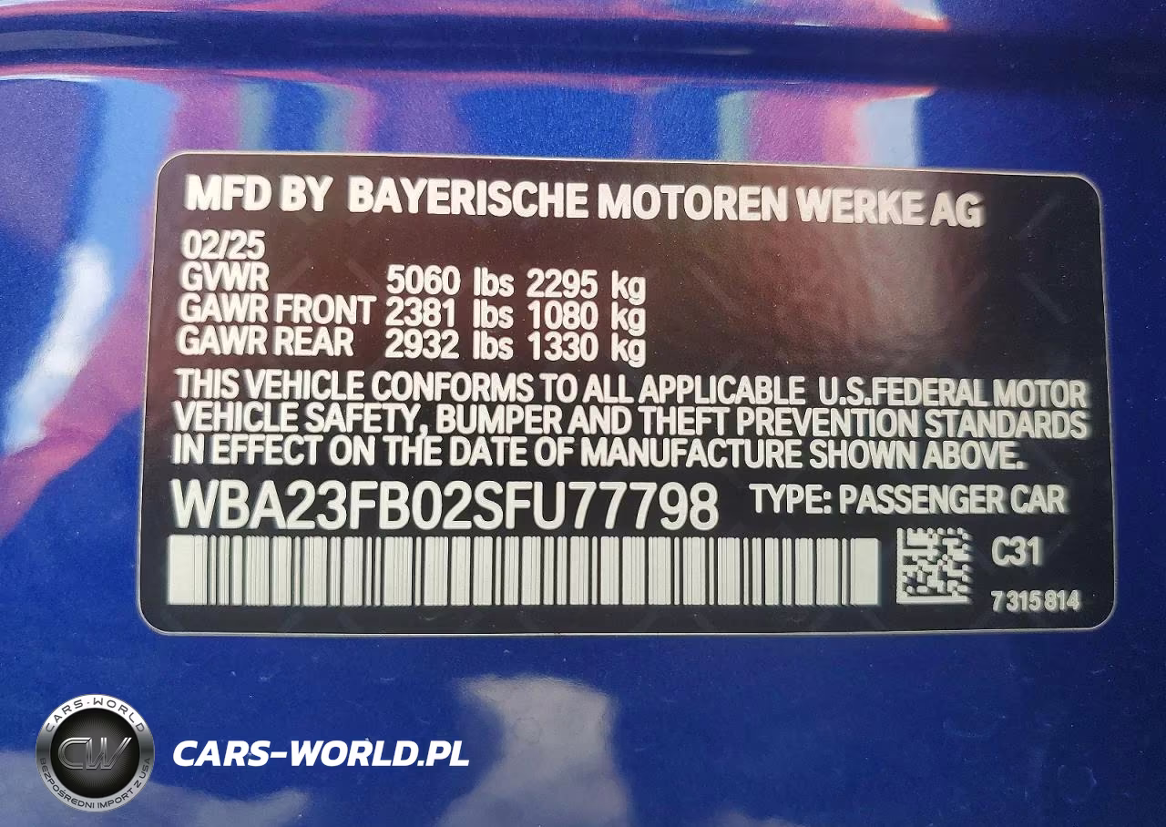 2025 BMW 430I Gran Coupe VIN:WBA23FB02SFU77798 - 12