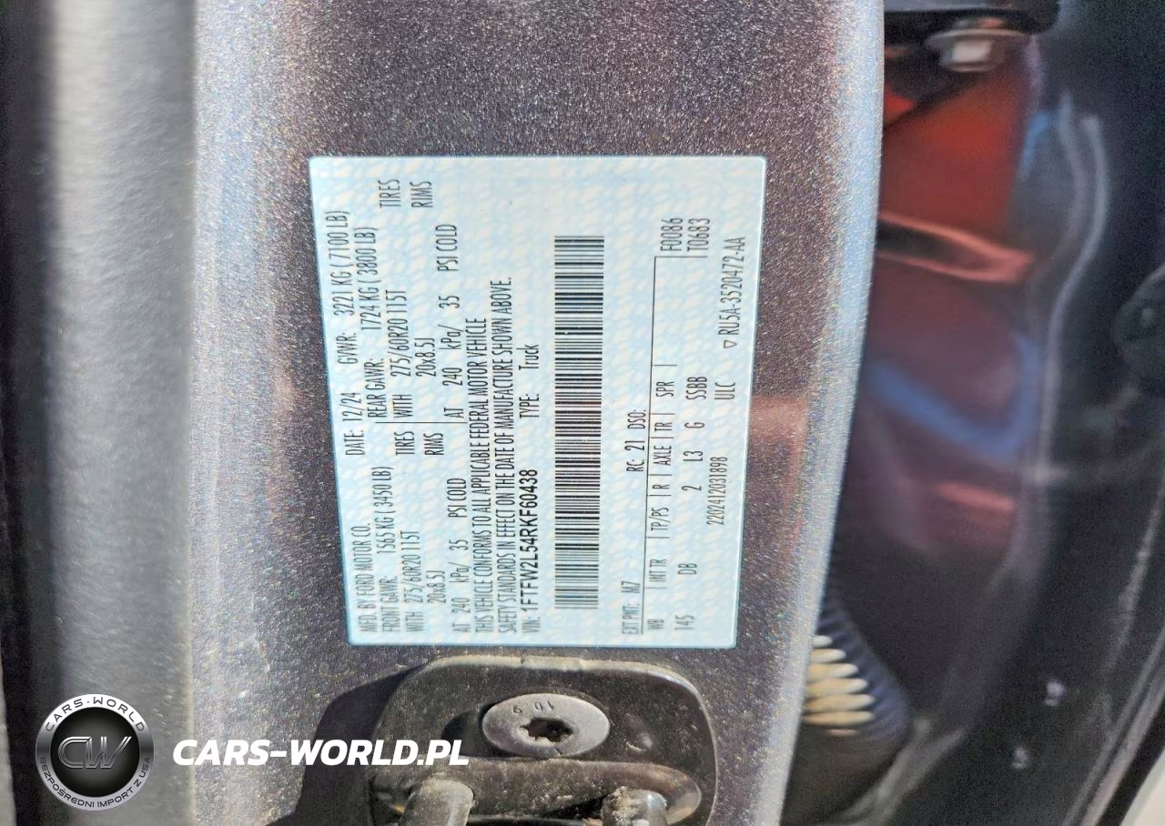 2024 Ford F150 Stx VIN:1FTFW2L54RKF60438 - 12