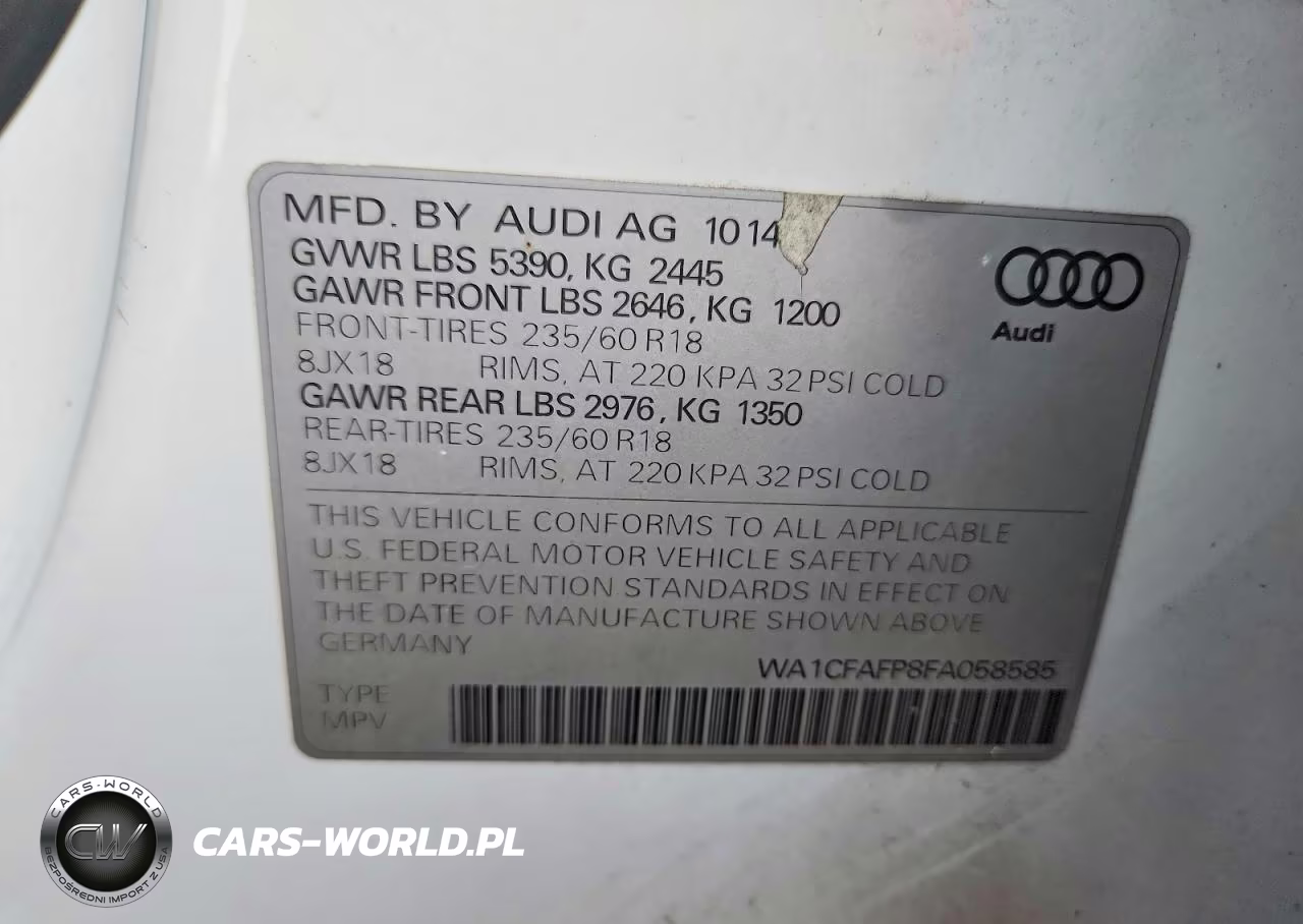 2015 Audi Q5 Premium VIN:WA1CFAFP8FA058585 - 13