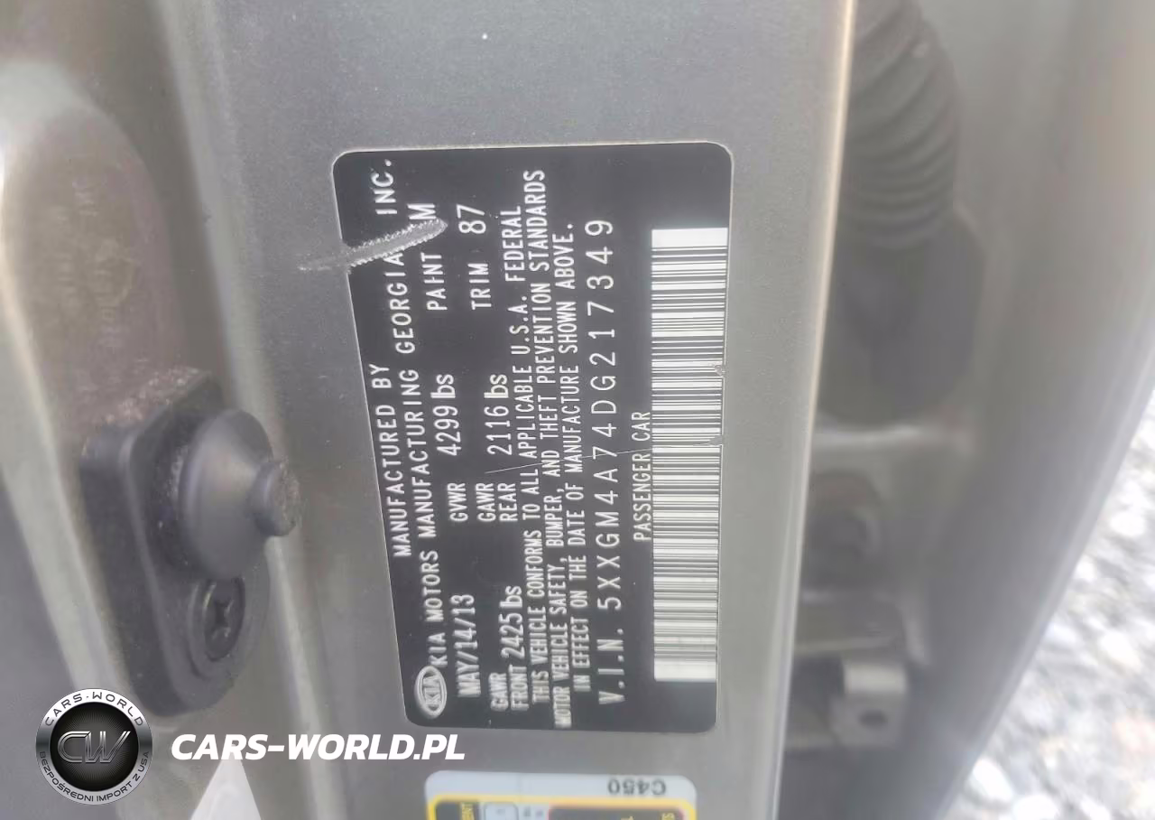 2013 Kia Optima Lx VIN:5XXGM4A74DG217349 - 12