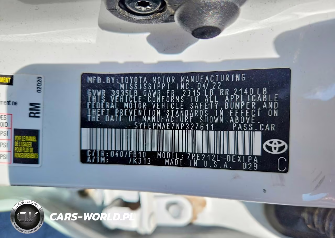 2022 Toyota Corolla Le VIN:5YFEPMAE7NP327611 - 12