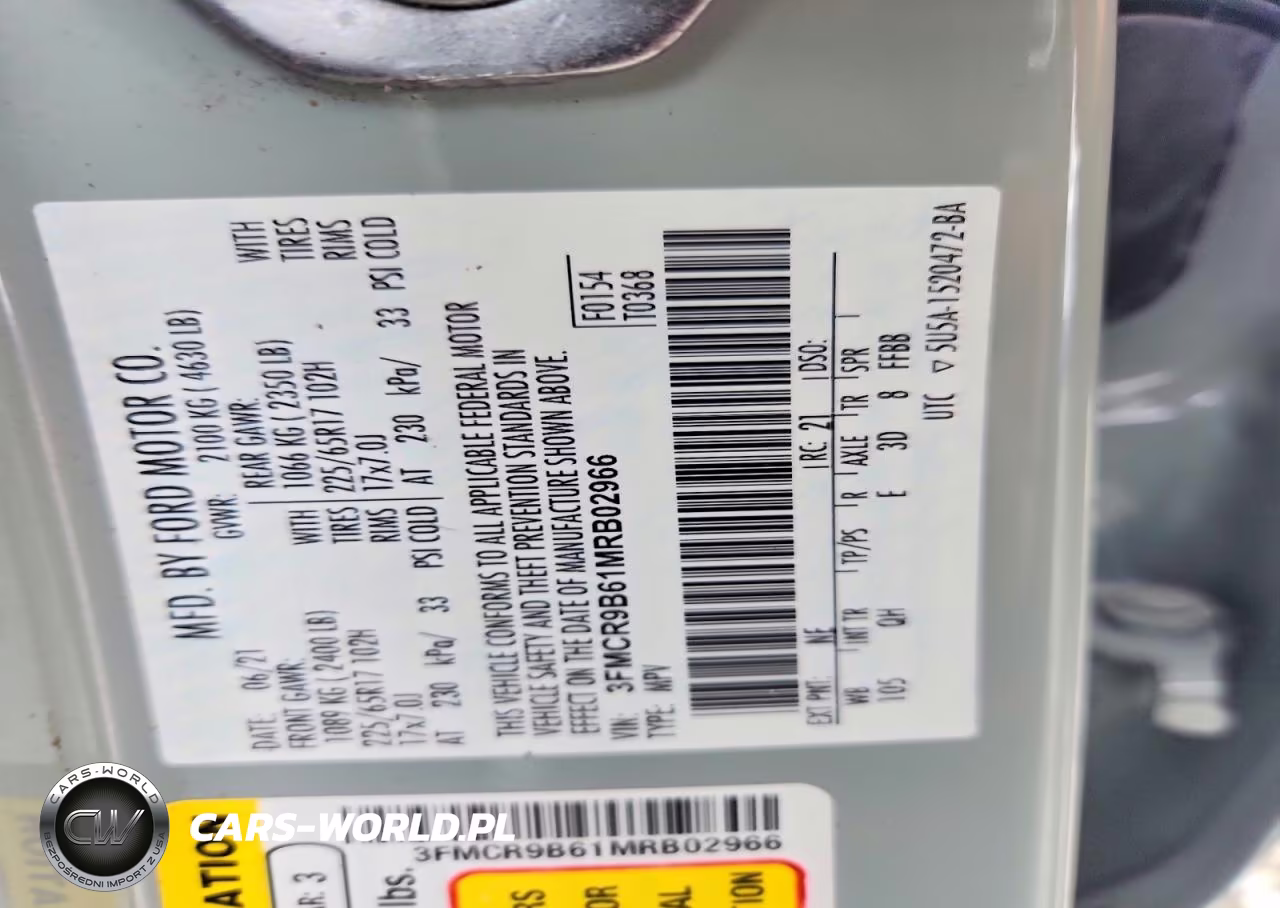 2021 Ford Bronco Sport Big Bend VIN:3FMCR9B61MRB02966 - 14