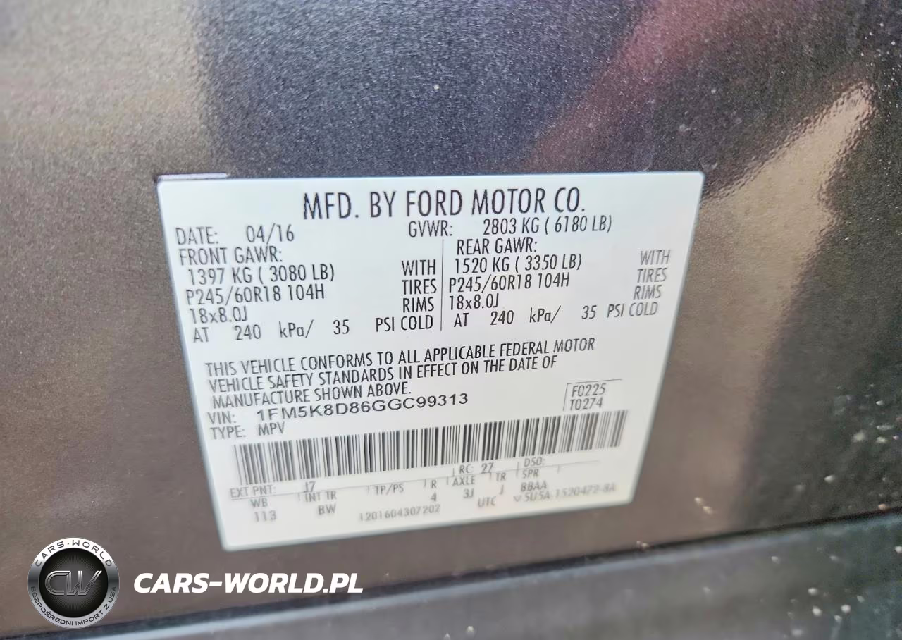 2016 Ford Explorer Xlt VIN:1FM5K8D86GGC99313 - 14