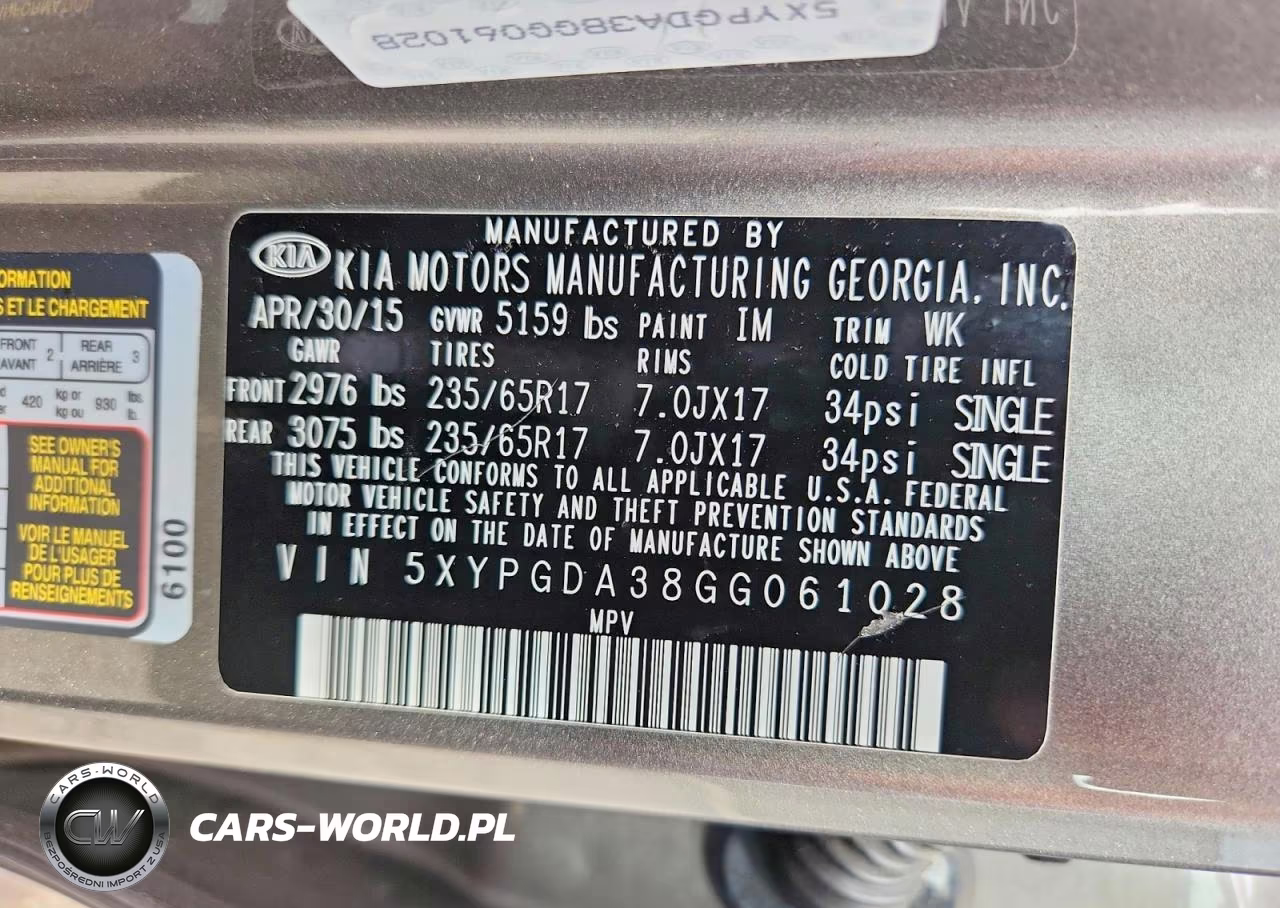 2016 Kia Sorento Lx VIN:5XYPGDA38GG061028 - 13