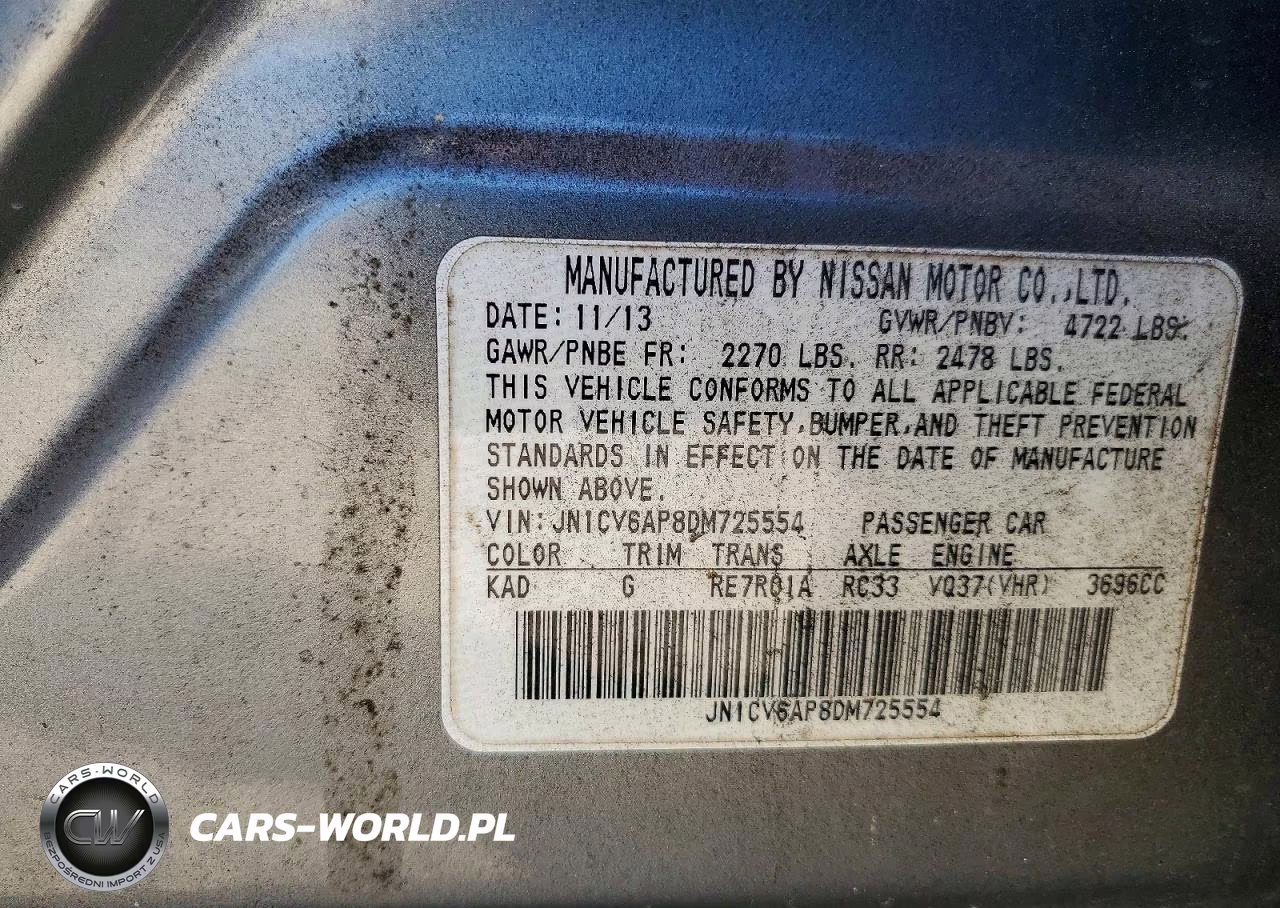 2013 Infiniti G37 Sedan Journey VIN:JN1CV6AP8DM725554 - 12
