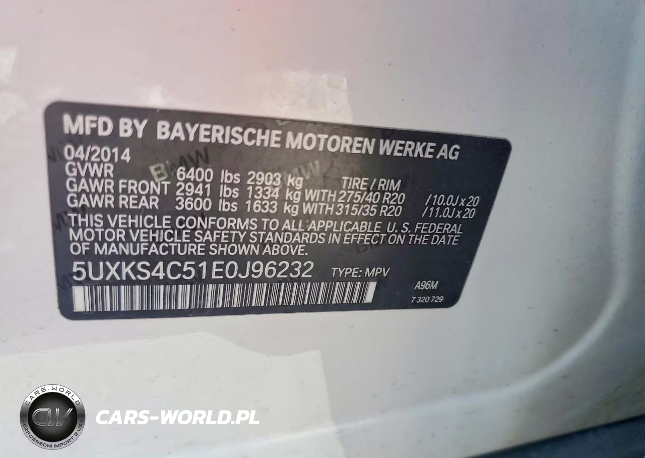 2014 BMW X5 xDrive35D VIN:5UXKS4C51E0J96232 - 13