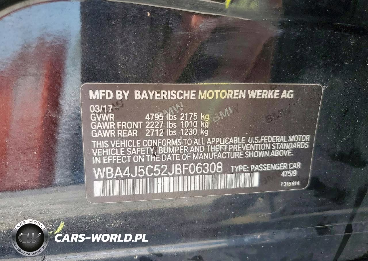2018 BMW 440I Gran Coupe VIN:WBA4J5C52JBF06308 - 13