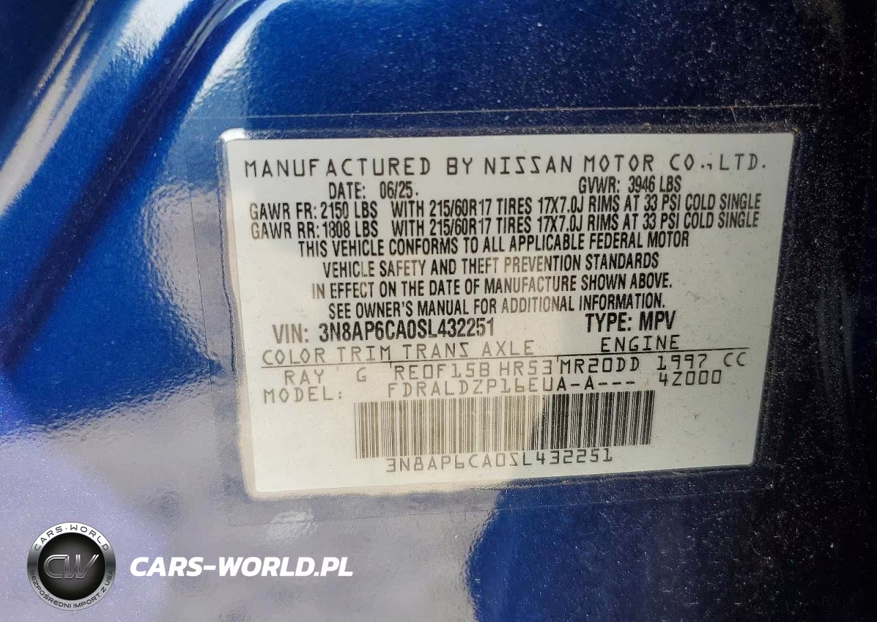 2025 Nissan Kicks Sv VIN:3N8AP6CA0SL432251 - 14