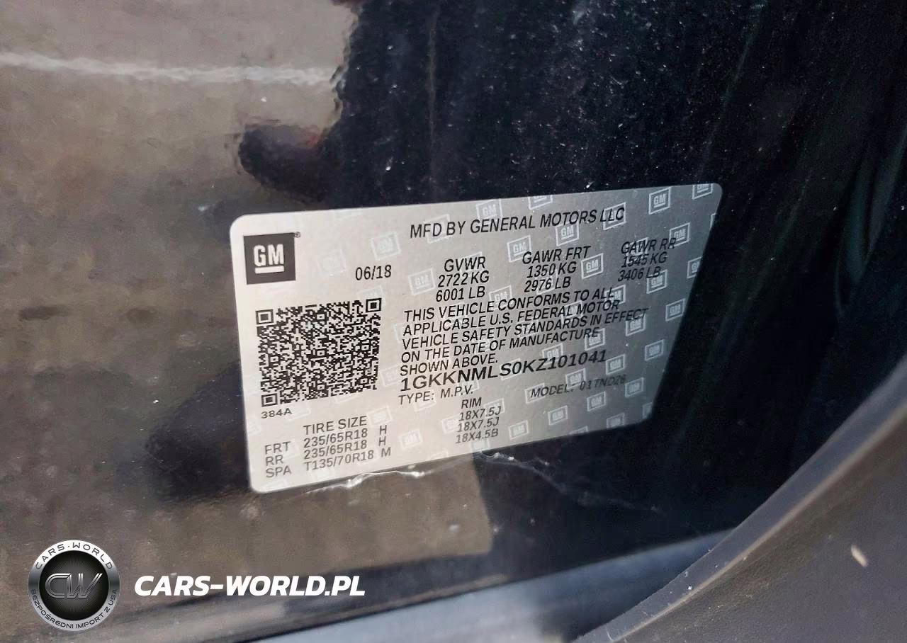 2019 GMC Acadia Slt-1 VIN:1GKKNMLS0KZ101041 - 13