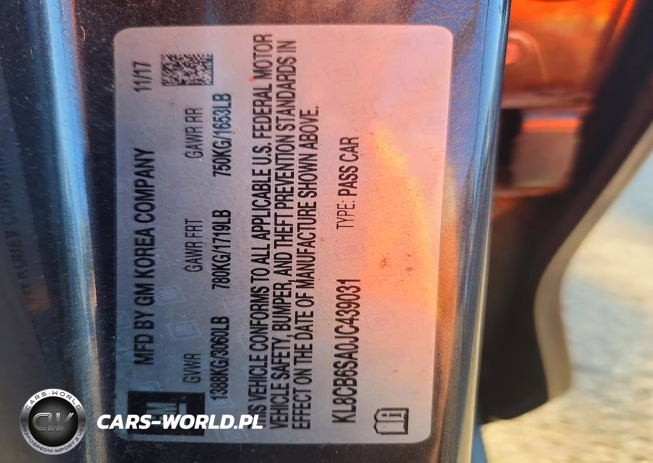 2018 Chevrolet Spark Ls VIN:KL8CB6SA0JC439031 - 12