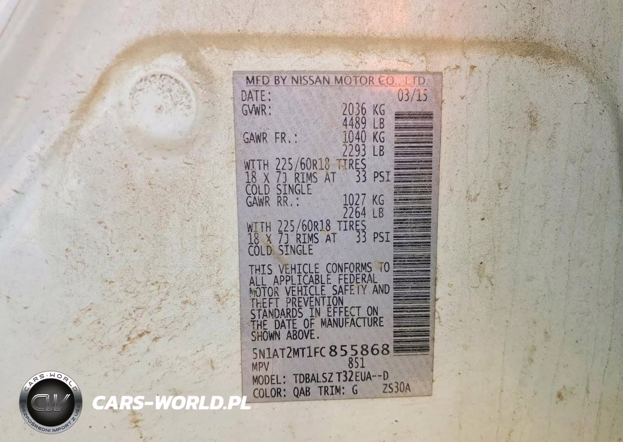 2015 Nissan Rogue Sl VIN:5N1AT2MT1FC855868 - 13