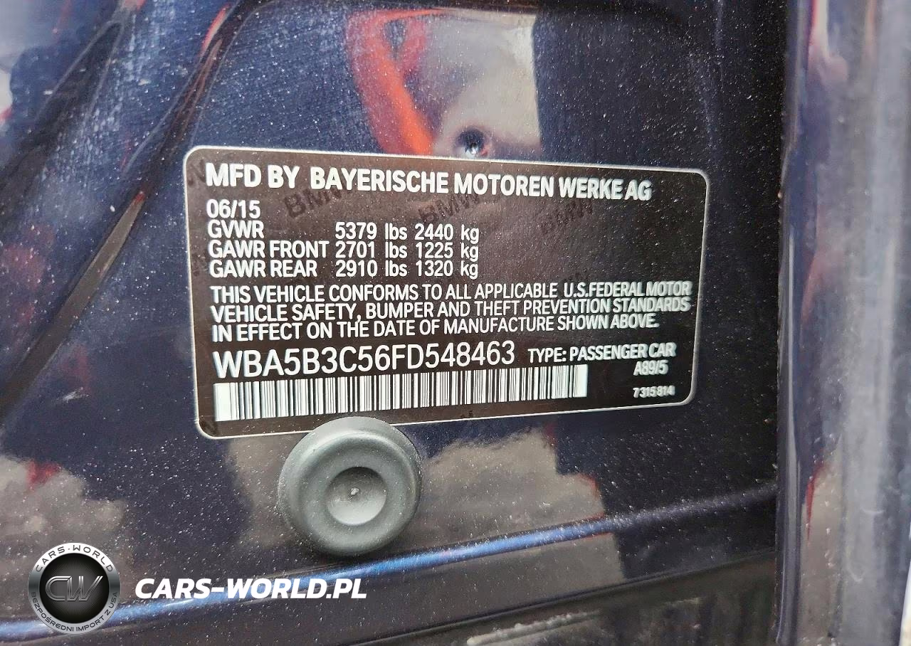 2015 BMW 535 Xi VIN:WBA5B3C56FD548463 - 12