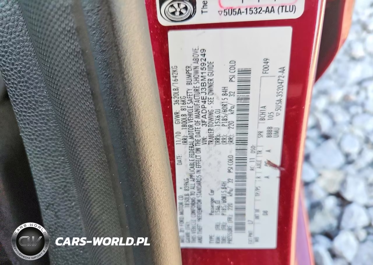 2011 Ford Fiesta Se VIN:3FADP4EJ3BM159249 - 12