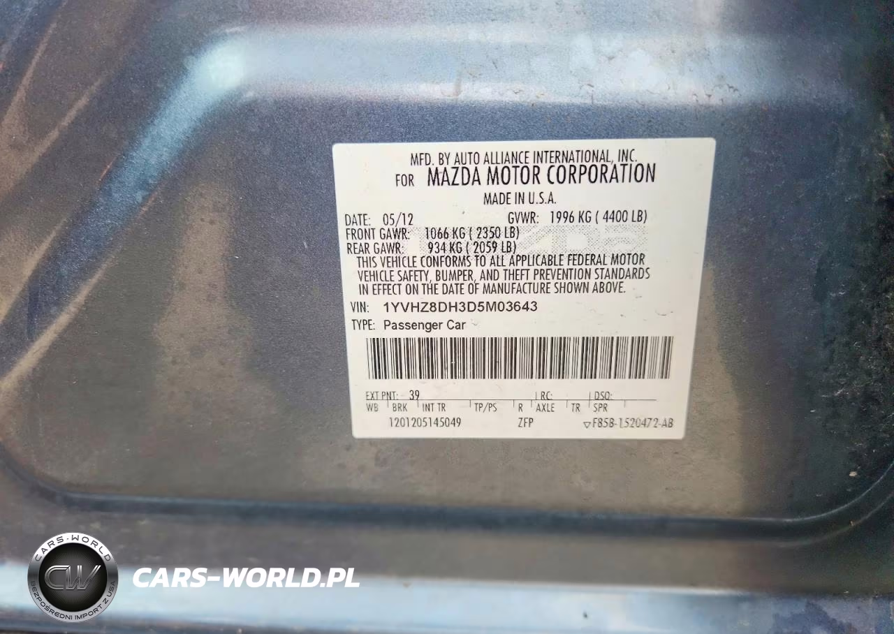 2013 Mazda 6 Touring VIN:1YVHZ8DH3D5M03643 - 12