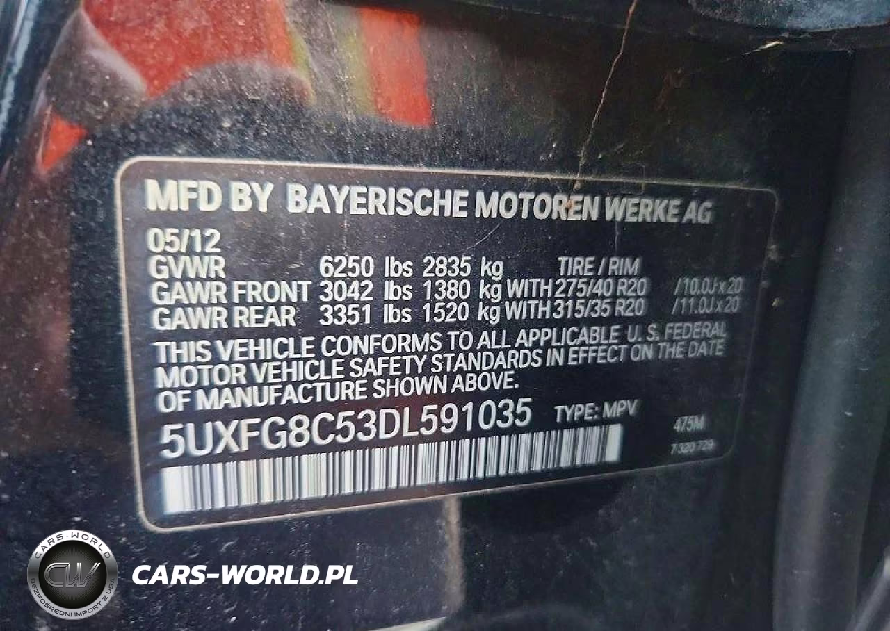 2013 BMW X6 xDrive50I VIN:5UXFG8C53DL591035 - 14